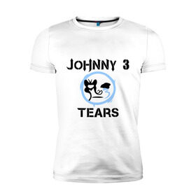 Мужская футболка премиум с принтом Johnny 3 Tears (HU) в Белгороде, 92% хлопок, 8% лайкра | приталенный силуэт, круглый вырез ворота, длина до линии бедра, короткий рукав | huhollywood undead | johnny 3 | johnny 3 tears | johnny tears | джони теарс 3