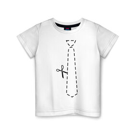 Детская футболка хлопок с принтом Галстук (3) в Белгороде, 100% хлопок | круглый вырез горловины, полуприлегающий силуэт, длина до линии бедер | Тематика изображения на принте: 
