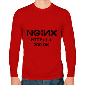 Мужской лонгслив хлопок с принтом nginx 200 OK в Белгороде, 100% хлопок |  | nginx | админам | администраторам | для админа | профессии | сервера | системным администраторам