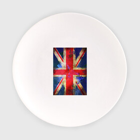 Тарелка с принтом Флаг Британии в цветах в Белгороде, фарфор | диаметр - 210 мм
диаметр для нанесения принта - 120 мм | англия | британский флаг | великобритания | флаг великобритании