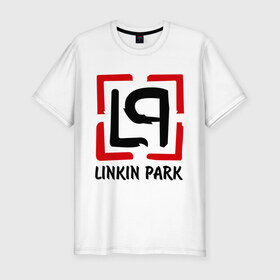 Мужская футболка премиум с принтом Linkin park в Белгороде, 92% хлопок, 8% лайкра | приталенный силуэт, круглый вырез ворота, длина до линии бедра, короткий рукав | lp | rock | линкин парк | музыка | рок группа