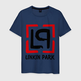 Мужская футболка хлопок с принтом Linkin park в Белгороде, 100% хлопок | прямой крой, круглый вырез горловины, длина до линии бедер, слегка спущенное плечо. | lp | rock | линкин парк | музыка | рок группа