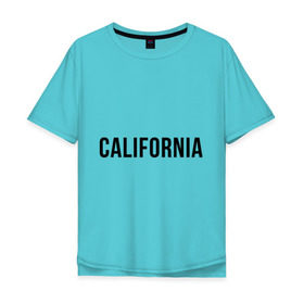 Мужская футболка хлопок Oversize с принтом California (Los Angeles) в Белгороде, 100% хлопок | свободный крой, круглый ворот, “спинка” длиннее передней части | 