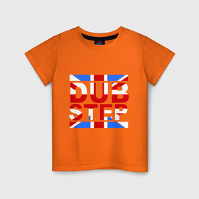 Детская футболка хлопок с принтом DubStep Great Britain в Белгороде, 100% хлопок | круглый вырез горловины, полуприлегающий силуэт, длина до линии бедер | dub step | dubstep | британский флаг | дабстеп | дапстеп | музыка