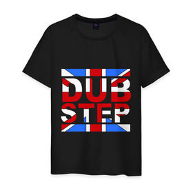 Мужская футболка хлопок с принтом DubStep Great Britain в Белгороде, 100% хлопок | прямой крой, круглый вырез горловины, длина до линии бедер, слегка спущенное плечо. | dub step | dubstep | британский флаг | дабстеп | дапстеп | музыка