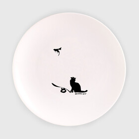 Тарелка с принтом Cat and supermouse (Banksy) в Белгороде, фарфор | диаметр - 210 мм
диаметр для нанесения принта - 120 мм | Тематика изображения на принте: бэнкси | граффити | киса | кот | котенок | котэ | кошка | мышка | супермышка