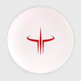 Тарелка с принтом Quake logo в Белгороде, фарфор | диаметр - 210 мм
диаметр для нанесения принта - 120 мм | quake | игры | квейк | компьютерные игры