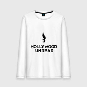 Мужской лонгслив хлопок с принтом Hollywood Undead logo в Белгороде, 100% хлопок |  | hollywood undead | hu | hu mask one color | undead | рок реп группа hollywood undead