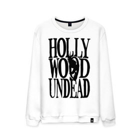 Мужской свитшот хлопок с принтом HollyWoodUndead в Белгороде, 100% хлопок |  | hollywood undead | hu | hu mask one color | undead | птица с гранатой | рок реп группа hollywood undead