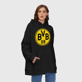 Худи SuperOversize хлопок с принтом Borussia Dortmund в Белгороде, 70% хлопок, 30% полиэстер, мягкий начес внутри | карман-кенгуру, эластичная резинка на манжетах и по нижней кромке, двухслойный капюшон
 | боруссия | дортмунд