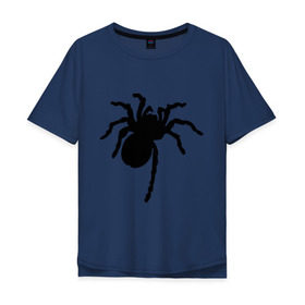Мужская футболка хлопок Oversize с принтом Паук (spider) в Белгороде, 100% хлопок | свободный крой, круглый ворот, “спинка” длиннее передней части | насекомые | паутина | паучок | черная вдова | черный паук