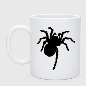 Кружка с принтом Паук (spider) в Белгороде, керамика | объем — 330 мл, диаметр — 80 мм. Принт наносится на бока кружки, можно сделать два разных изображения | насекомые | паутина | паучок | черная вдова | черный паук