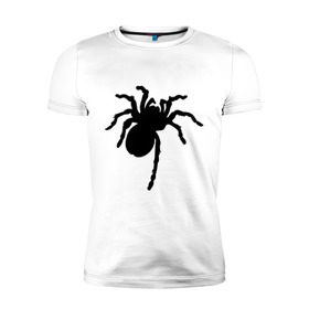 Мужская футболка премиум с принтом Паук (spider) в Белгороде, 92% хлопок, 8% лайкра | приталенный силуэт, круглый вырез ворота, длина до линии бедра, короткий рукав | насекомые | паутина | паучок | черная вдова | черный паук