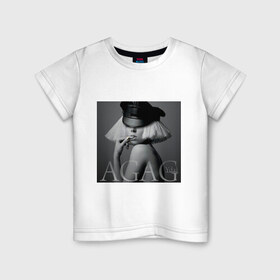 Детская футболка хлопок с принтом Ydal Agag в Белгороде, 100% хлопок | круглый вырез горловины, полуприлегающий силуэт, длина до линии бедер | Тематика изображения на принте: lady gaga | актирса | голливуд | звезды | знаменитости | леди гага | певица