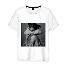 Мужская футболка хлопок с принтом Ydal Agag в Белгороде, 100% хлопок | прямой крой, круглый вырез горловины, длина до линии бедер, слегка спущенное плечо. | lady gaga | актирса | голливуд | звезды | знаменитости | леди гага | певица