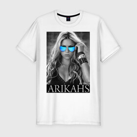Мужская футболка премиум с принтом Arikahs в Белгороде, 92% хлопок, 8% лайкра | приталенный силуэт, круглый вырез ворота, длина до линии бедра, короткий рукав | shakira | актирса | голливуд | звезды | знаменитости | певица | шакира