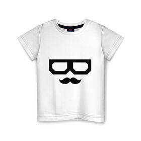 Детская футболка хлопок с принтом Skifcha в Белгороде, 100% хлопок | круглый вырез горловины, полуприлегающий силуэт, длина до линии бедер | skifcha | кот скифча | лицо | очки | скифча | усы
