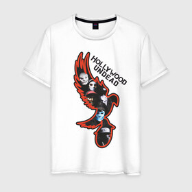 Мужская футболка хлопок с принтом Hollywood undead photo в Белгороде, 100% хлопок | прямой крой, круглый вырез горловины, длина до линии бедер, слегка спущенное плечо. | хип хоп