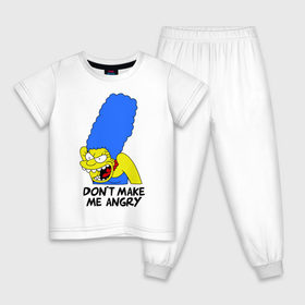 Детская пижама хлопок с принтом Don\t make me angry! в Белгороде, 100% хлопок |  брюки и футболка прямого кроя, без карманов, на брюках мягкая резинка на поясе и по низу штанин
 | simpsons | мультики | мультфильмы | не зли меня | симпсоны