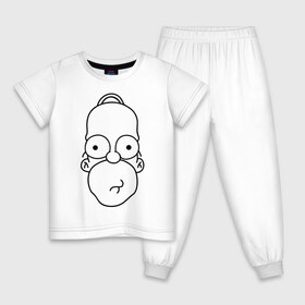Детская пижама хлопок с принтом Гомер лицо в Белгороде, 100% хлопок |  брюки и футболка прямого кроя, без карманов, на брюках мягкая резинка на поясе и по низу штанин
 | гомер