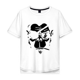 Мужская футболка хлопок Oversize с принтом Мистер Горилла в Белгороде, 100% хлопок | свободный крой, круглый ворот, “спинка” длиннее передней части | пират
