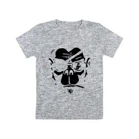Детская футболка хлопок с принтом Мистер Горилла в Белгороде, 100% хлопок | круглый вырез горловины, полуприлегающий силуэт, длина до линии бедер | Тематика изображения на принте: пират