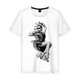 Мужская футболка хлопок с принтом Виктория Бекхэм в Белгороде, 100% хлопок | прямой крой, круглый вырез горловины, длина до линии бедер, слегка спущенное плечо. | девушка | знаменитости | знаменитые личности | селебрити | суперзвезда | тело | фигура