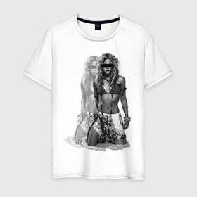 Мужская футболка хлопок с принтом Шакира в Белгороде, 100% хлопок | прямой крой, круглый вырез горловины, длина до линии бедер, слегка спущенное плечо. | shakira | девушка | знаменитости | знаменитые личности | селебрити | суперзвезда | тело | фигура