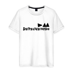 Мужская футболка хлопок с принтом Depeche mode (9) в Белгороде, 100% хлопок | прямой крой, круглый вырез горловины, длина до линии бедер, слегка спущенное плечо. | depeche | depeche mode | mode | депеш мод | дипиш мод | музыка | рок группа