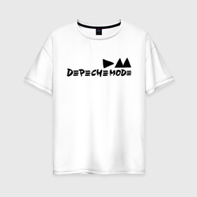 Женская футболка хлопок Oversize с принтом Depeche mode (9) в Белгороде, 100% хлопок | свободный крой, круглый ворот, спущенный рукав, длина до линии бедер
 | depeche | depeche mode | mode | депеш мод | дипиш мод | музыка | рок группа