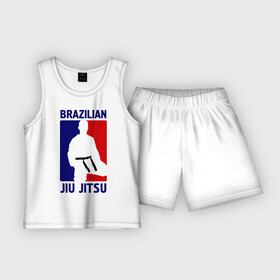 Детская пижама с шортами хлопок с принтом Джиу джитсу  (Jiu jitsu) в Белгороде,  |  | brazilian | бой | джиу джитсу | карате | черный пояс