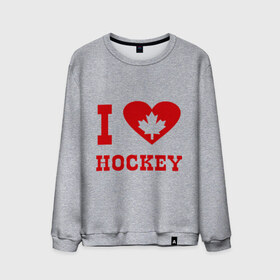 Мужской свитшот хлопок с принтом Я люблю канадский хоккей. в Белгороде, 100% хлопок |  | hockey | i love hochey | канада | кленовые листья | спорт | хоккей | я люблю хоккей