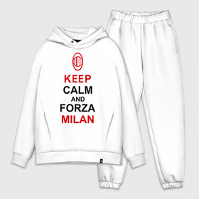 Мужской костюм хлопок OVERSIZE с принтом keep calm and Forza Milan в Белгороде,  |  | Тематика изображения на принте: болельщикам | матч | милан | спорт | фк | футбол | футбольный клуб