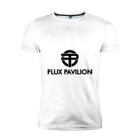 Мужская футболка премиум с принтом Flux Pavilion в Белгороде, 92% хлопок, 8% лайкра | приталенный силуэт, круглый вырез ворота, длина до линии бедра, короткий рукав | deejay | dub step | dubstep | дабстеп | диджей | музыка