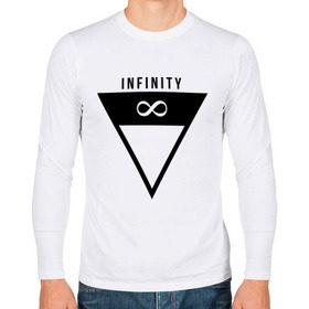 Мужской лонгслив хлопок с принтом Infinity Triangle в Белгороде, 100% хлопок |  | infinity | infinity triangle | swag | triangle | бесконечность | инфинити | свег | треугольник