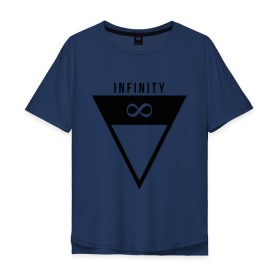 Мужская футболка хлопок Oversize с принтом Infinity Triangle в Белгороде, 100% хлопок | свободный крой, круглый ворот, “спинка” длиннее передней части | Тематика изображения на принте: infinity | infinity triangle | swag | triangle | бесконечность | инфинити | свег | треугольник