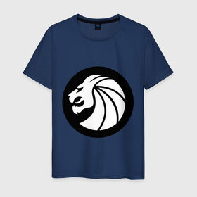 Мужская футболка хлопок с принтом Seven Lions в Белгороде, 100% хлопок | прямой крой, круглый вырез горловины, длина до линии бедер, слегка спущенное плечо. | dubstep | даб степ | дабстеп | лев | музыка