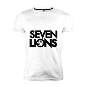 Мужская футболка премиум с принтом 7 Lions в Белгороде, 92% хлопок, 8% лайкра | приталенный силуэт, круглый вырез ворота, длина до линии бедра, короткий рукав | Тематика изображения на принте: seven lions | лев | львы | семь | семь львов
