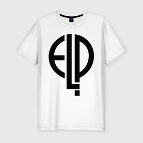 Мужская футболка премиум с принтом E.L.P. в Белгороде, 92% хлопок, 8% лайкра | приталенный силуэт, круглый вырез ворота, длина до линии бедра, короткий рукав | e.l.p. | elp | rock | музыкальная группа | музыкальные группы | рок | рок группа | рок группы | рокерам | рокеры | элп