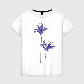 Женская футболка хлопок с принтом Другие цветы в Белгороде, 100% хлопок | прямой крой, круглый вырез горловины, длина до линии бедер, слегка спущенное плечо | девушкам | красивые рисунки | цветочки