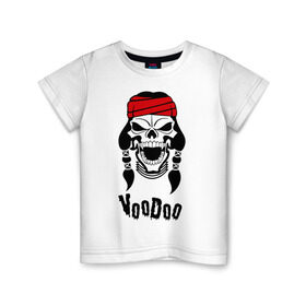 Детская футболка хлопок с принтом VooDoo в Белгороде, 100% хлопок | круглый вырез горловины, полуприлегающий силуэт, длина до линии бедер | пират