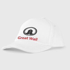 Детская бейсболка с принтом Great Wall logo в Белгороде, 100% хлопок | классический козырек, металлическая застежка-регулятор размера | Тематика изображения на принте: great wall | greatwall | автобренды | автолюбителям | бренд | для автовладельцев | для автолюбителей | лого | логотип