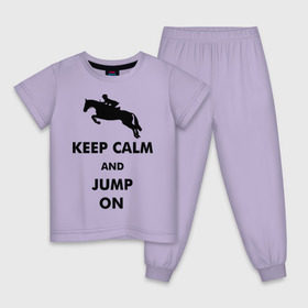 Детская пижама хлопок с принтом Keep Calm - конный спорт - лошади в Белгороде, 100% хлопок |  брюки и футболка прямого кроя, без карманов, на брюках мягкая резинка на поясе и по низу штанин
 | keep calm | конный | лошади