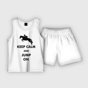 Детская пижама с шортами хлопок с принтом Keep Calm   конный спорт   лошади в Белгороде,  |  | Тематика изображения на принте: keep calm | конный | лошади