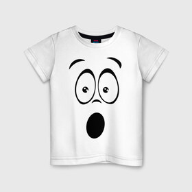 Детская футболка хлопок с принтом Удивление в Белгороде, 100% хлопок | круглый вырез горловины, полуприлегающий силуэт, длина до линии бедер | глаза | глазище | позитив | смайл | удивление