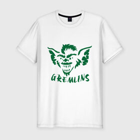 Мужская футболка премиум с принтом Гремлины (Gremlins) в Белгороде, 92% хлопок, 8% лайкра | приталенный силуэт, круглый вырез ворота, длина до линии бедра, короткий рукав | gremlins | гремлин | мифические существа | мифы