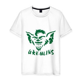 Мужская футболка хлопок с принтом Гремлины (Gremlins) в Белгороде, 100% хлопок | прямой крой, круглый вырез горловины, длина до линии бедер, слегка спущенное плечо. | gremlins | гремлин | мифические существа | мифы