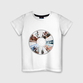 Детская футболка хлопок с принтом Компакт-диск (череда фестевалей) в Белгороде, 100% хлопок | круглый вырез горловины, полуприлегающий силуэт, длина до линии бедер | cd | dj | диджей | диск | клубные | музыка