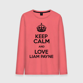 Мужской лонгслив хлопок с принтом Keep calm and love Liam Payne в Белгороде, 100% хлопок |  | Тематика изображения на принте: 1d | keep calm | liam payne | music | one direction | лиам пейн
