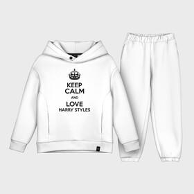 Детский костюм хлопок Oversize с принтом Keep calm and love Harry Styles в Белгороде,  |  | 1d | harry styles | keep calm | music | one direction | гарри стайлс